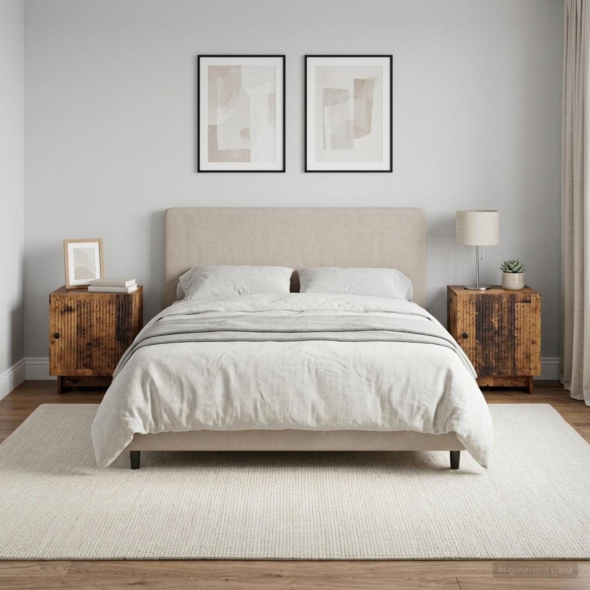 Bedside Cabinet 43 x 34.5 x 50 cm Engineered Wood Old wood 2