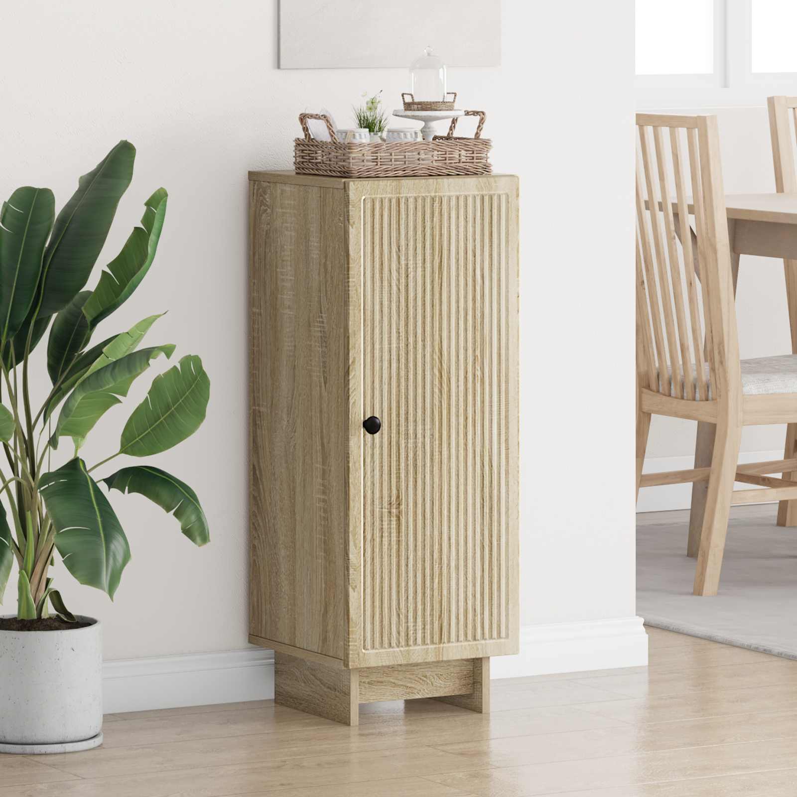 vidaXL Sideboard Sonoma Oak 33 x 34.5 x 90 cm Engineered Wood 1