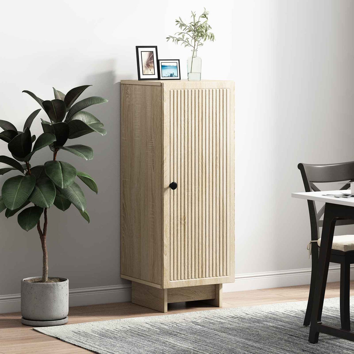 vidaXL Sideboard Sonoma Oak 33 x 34.5 x 90 cm Engineered Wood 4