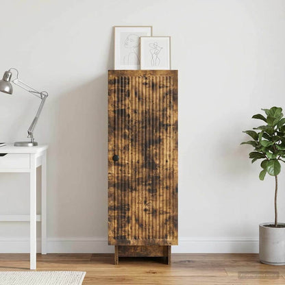 vidaXL Sideboard Smoked Oak 33 x 34.5 x 90 cm Engineered Wood 1