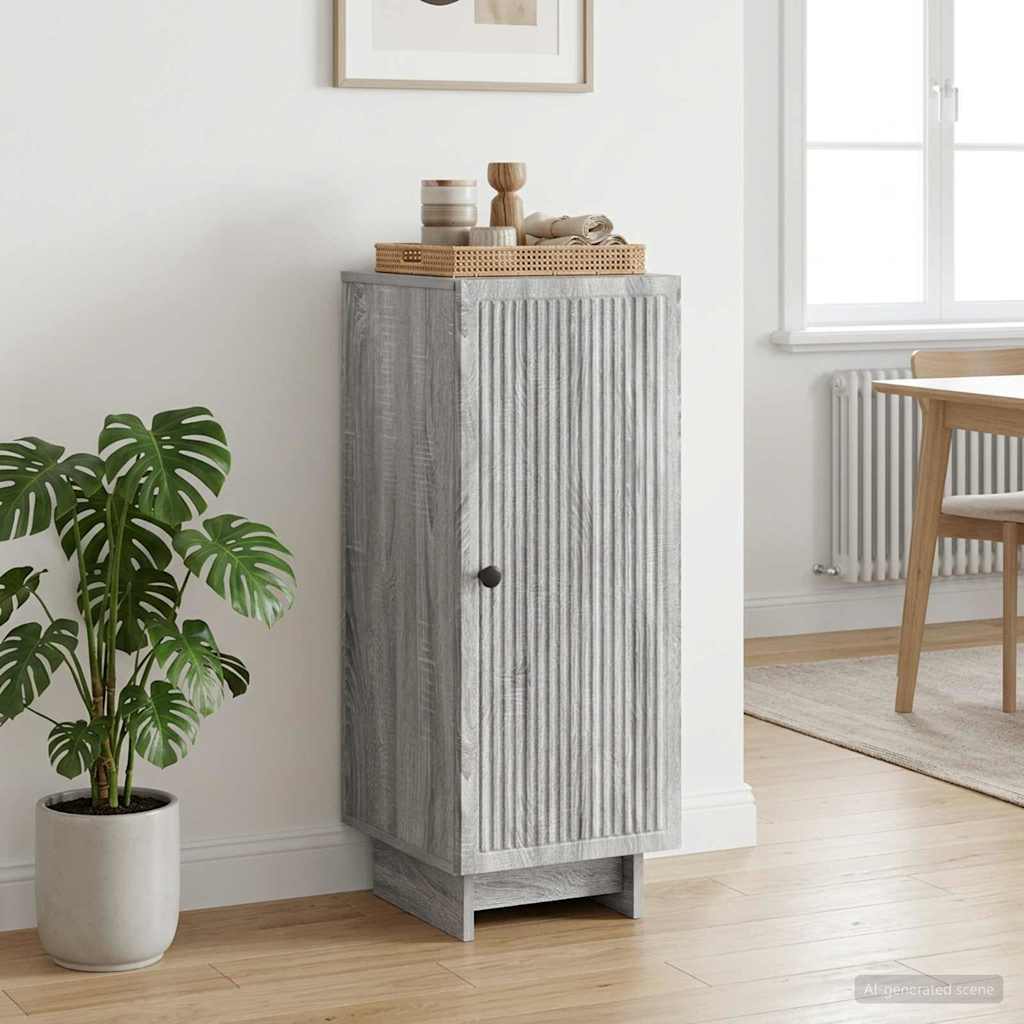 vidaXL Sideboard Grey Sonoma 33 x 34.5 x 90 cm Engineered Wood 4