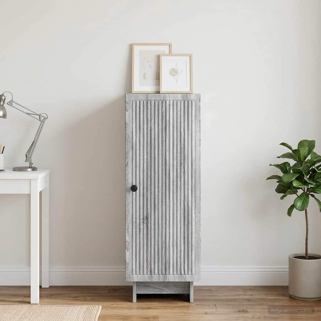vidaXL Sideboard Grey Sonoma 33 x 34.5 x 90 cm Engineered Wood 1