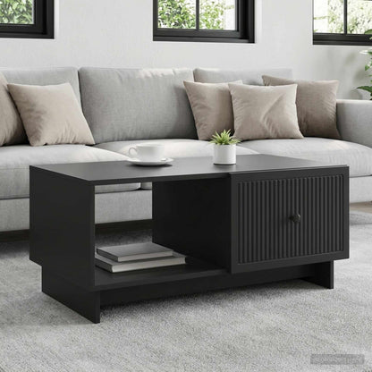 vidaXL Coffee Table Black 90 x 50 x 40 cm Engineered Wood 1