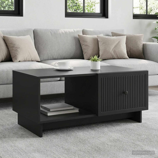vidaXL Coffee Table Black 90 x 50 x 40 cm Engineered Wood 1