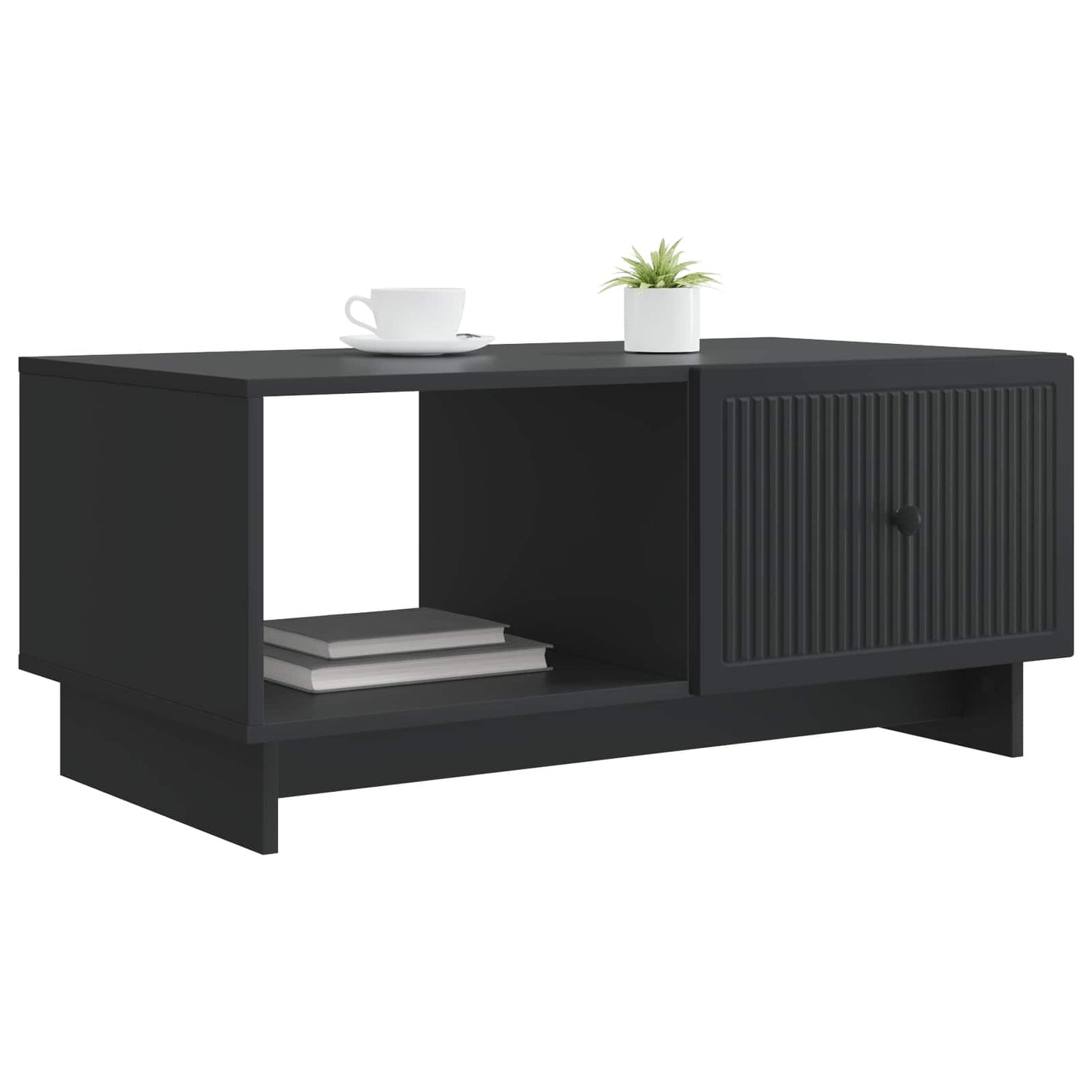 vidaXL Coffee Table Black 90 x 50 x 40 cm Engineered Wood 3