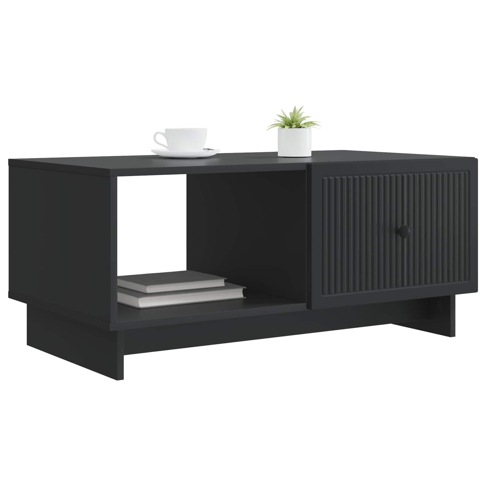 vidaXL Coffee Table Black 90 x 50 x 40 cm Engineered Wood 3
