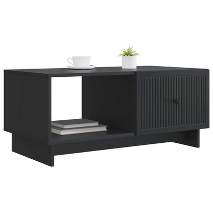 vidaXL Coffee Table Black 90 x 50 x 40 cm Engineered Wood 3