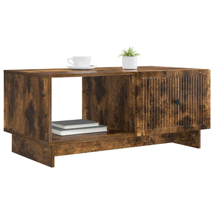 vidaXL Coffee Table Smoked Oak 90 x 50 x 40 cm Engineered Wood 3