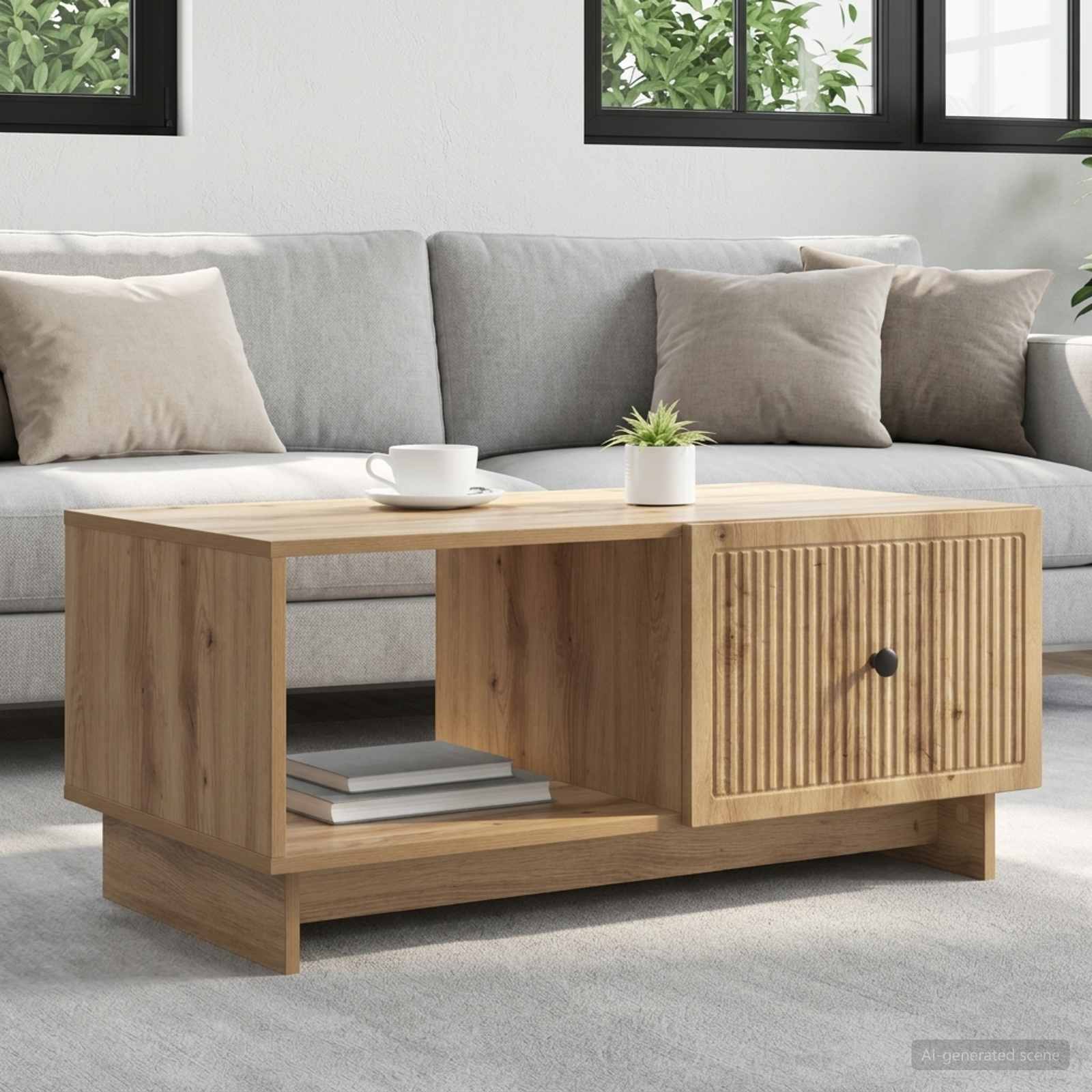 vidaXL Coffee Table Artisan Oak 90 x 50 x 40 cm Engineered Wood 1