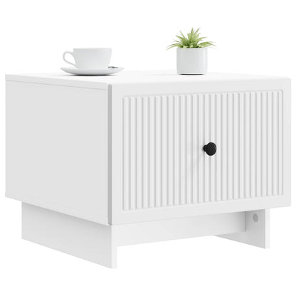 vidaXL Coffee Table with Drawer White 49 x 50 x 40 cm Engineered Wood 3
