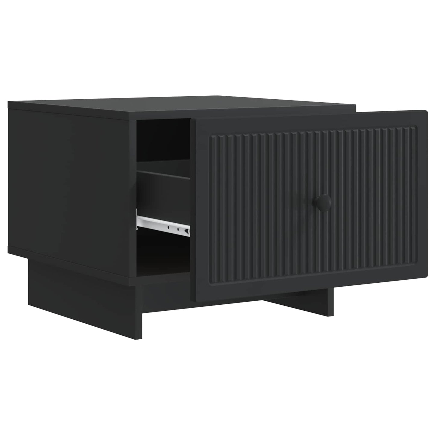 vidaXL Coffee Table Black 49 x 50 x 40 cm Engineered Wood 4