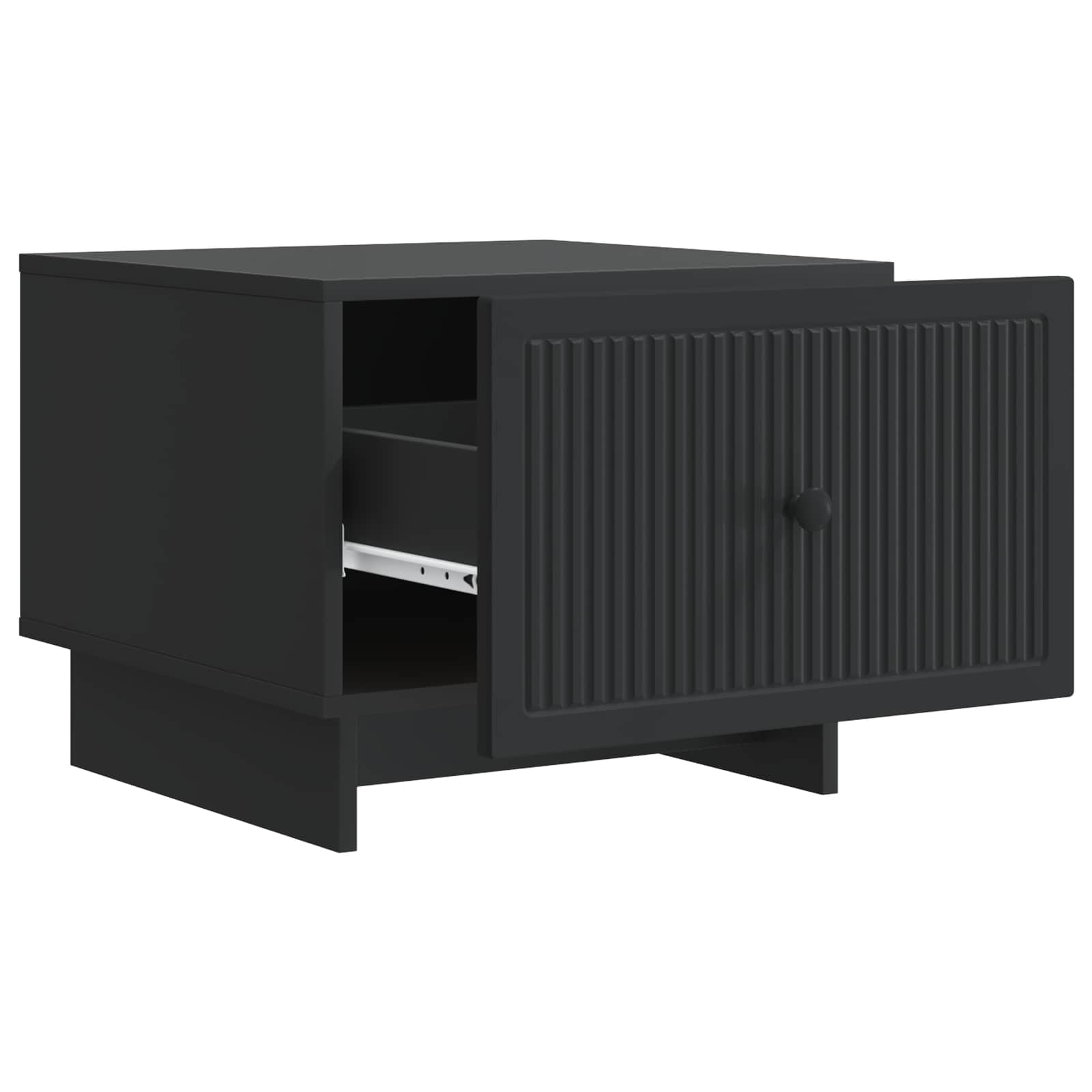vidaXL Coffee Table Black 49 x 50 x 40 cm Engineered Wood 4