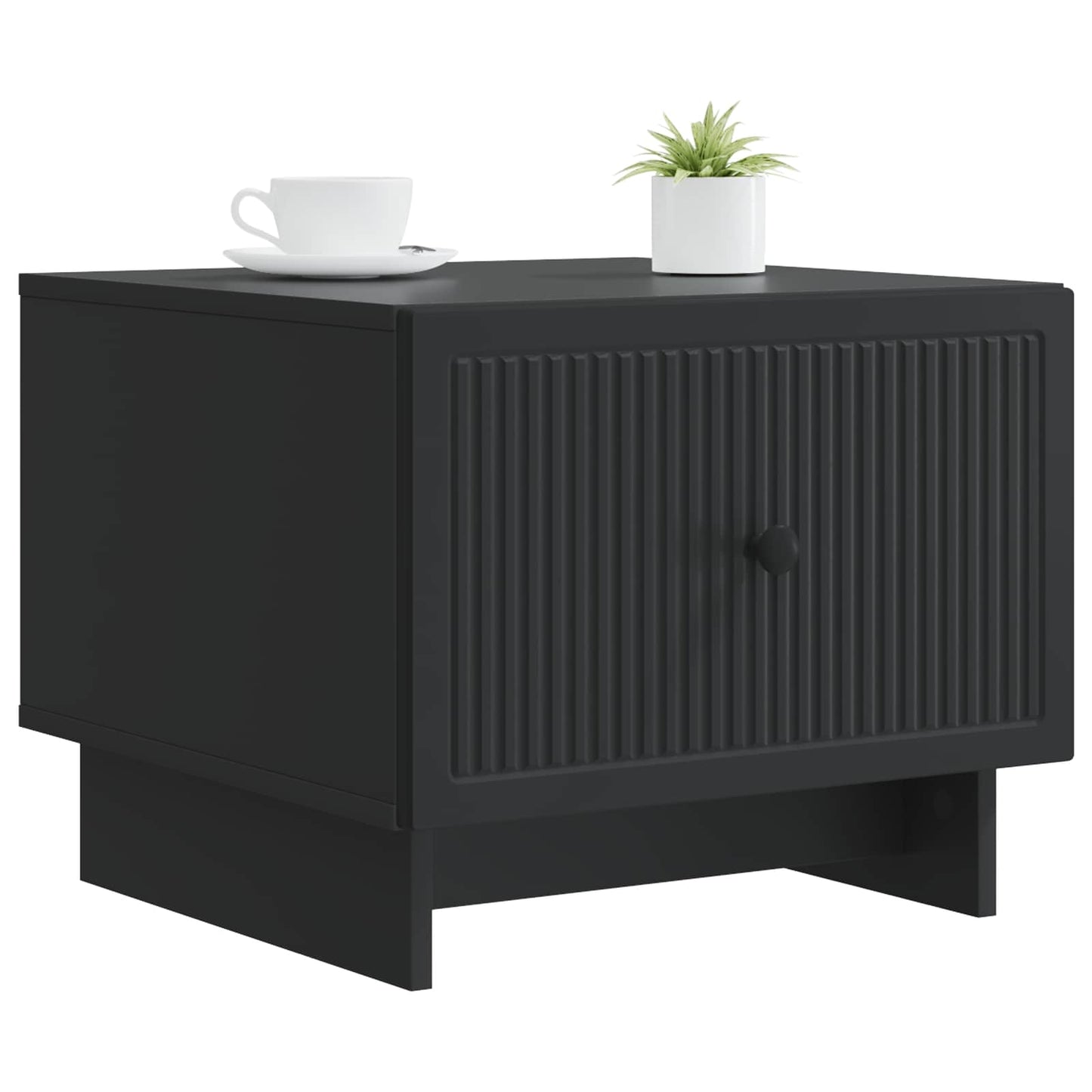 vidaXL Coffee Table Black 49 x 50 x 40 cm Engineered Wood 3