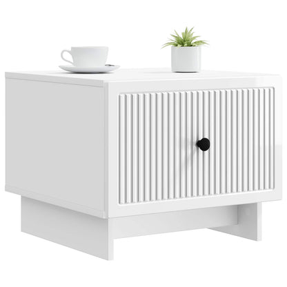 vidaXL Coffee Table High Gloss White 49 x 50 x 40 cm Engineered Wood 3