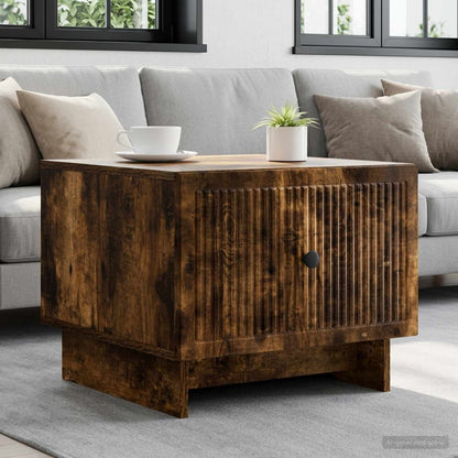 vidaXL Coffee Table Smoked Oak 49 x 50 x 40 cm Engineered Wood 1