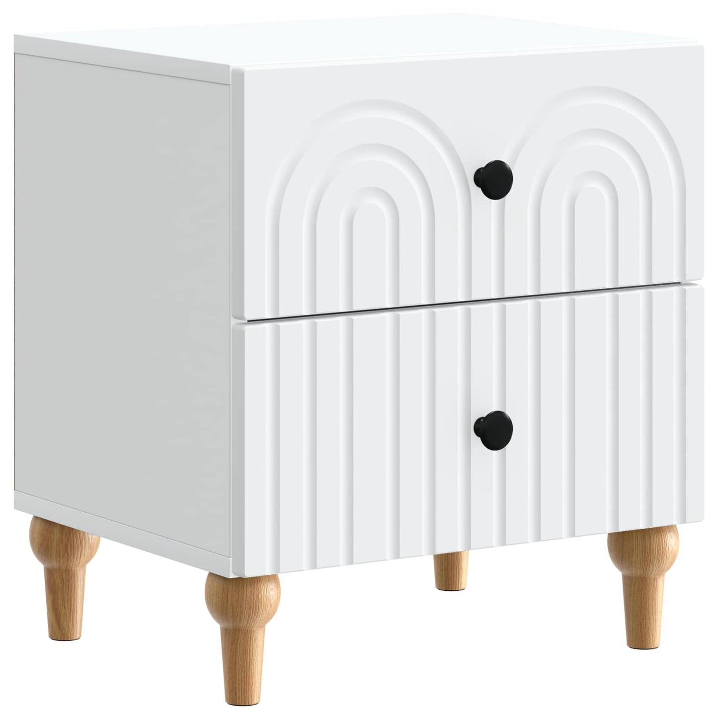 vidaXL Bedside Cabinet White 43 x 34.5 x 48 cm Engineered Wood 2