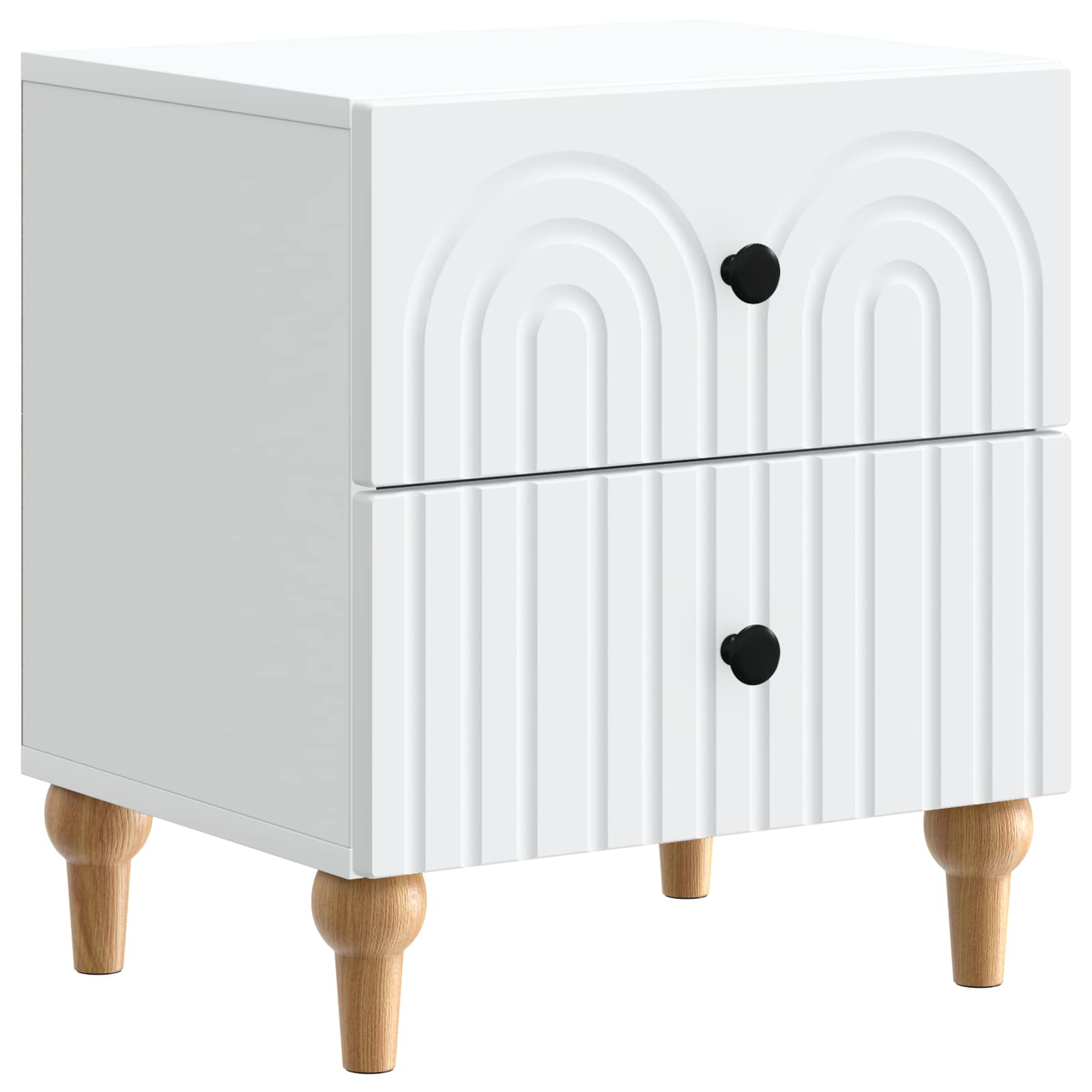 vidaXL Bedside Cabinet White 43 x 34.5 x 48 cm Engineered Wood 2