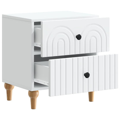 vidaXL Bedside Cabinet White 43 x 34.5 x 48 cm Engineered Wood 4