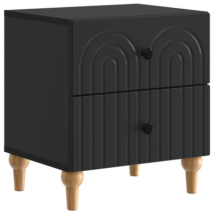 vidaXL Bedside Cabinet Black 43 x 34.5 x 48 cm Engineered Wood 2