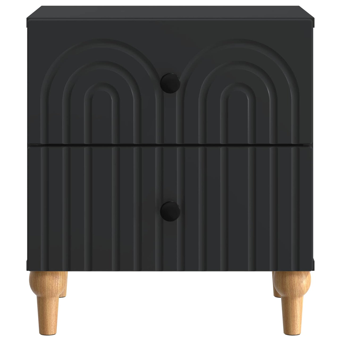 vidaXL Bedside Cabinet Black 43 x 34.5 x 48 cm Engineered Wood 5