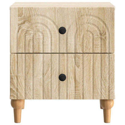 vidaXL Bedside Cabinet Sonoma Oak 43 x 34.5 x 48 cm Engineered Wood 5