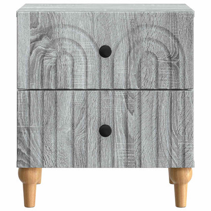 vidaXL Bedside Cabinet Grey Sonoma 43 x 34.5 x 48 cm Engineered Wood 5