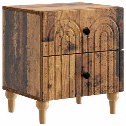 vidaXL Bedside Cabinet Old Wood 43 x 34.5 x 48 cm Engineered Wood 2