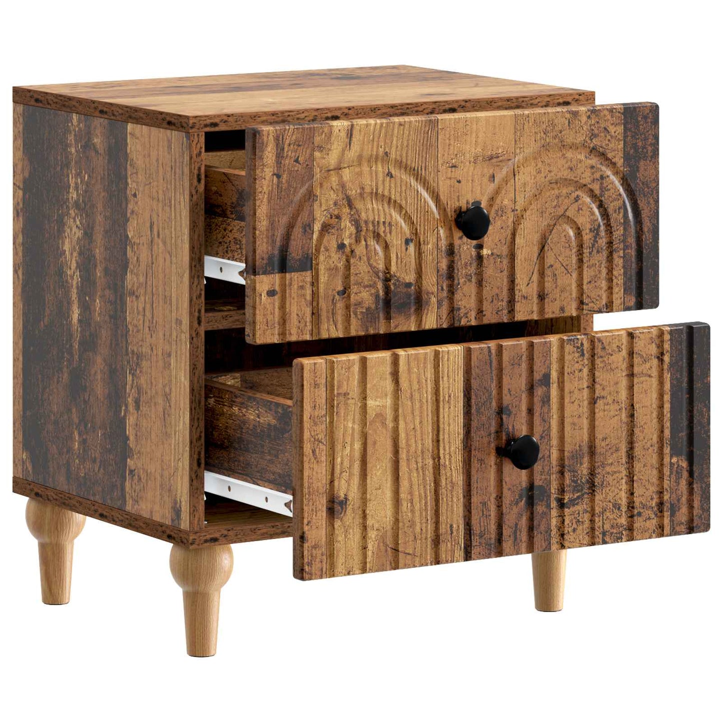vidaXL Bedside Cabinet Old Wood 43 x 34.5 x 48 cm Engineered Wood 4