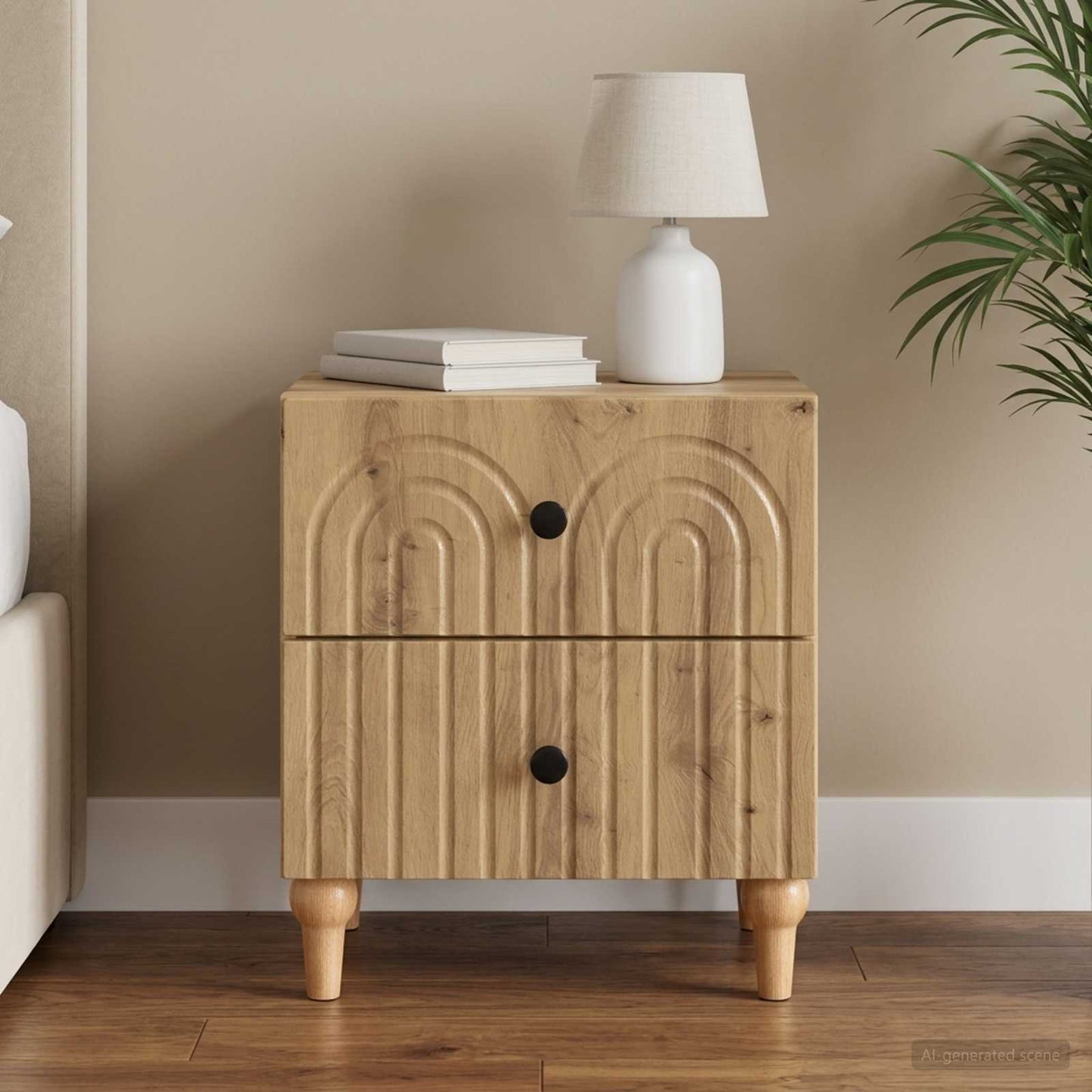 vidaXL Bedside Cabinet Artisan Oak 43 x 34.5 x 48 cm Engineered Wood 1
