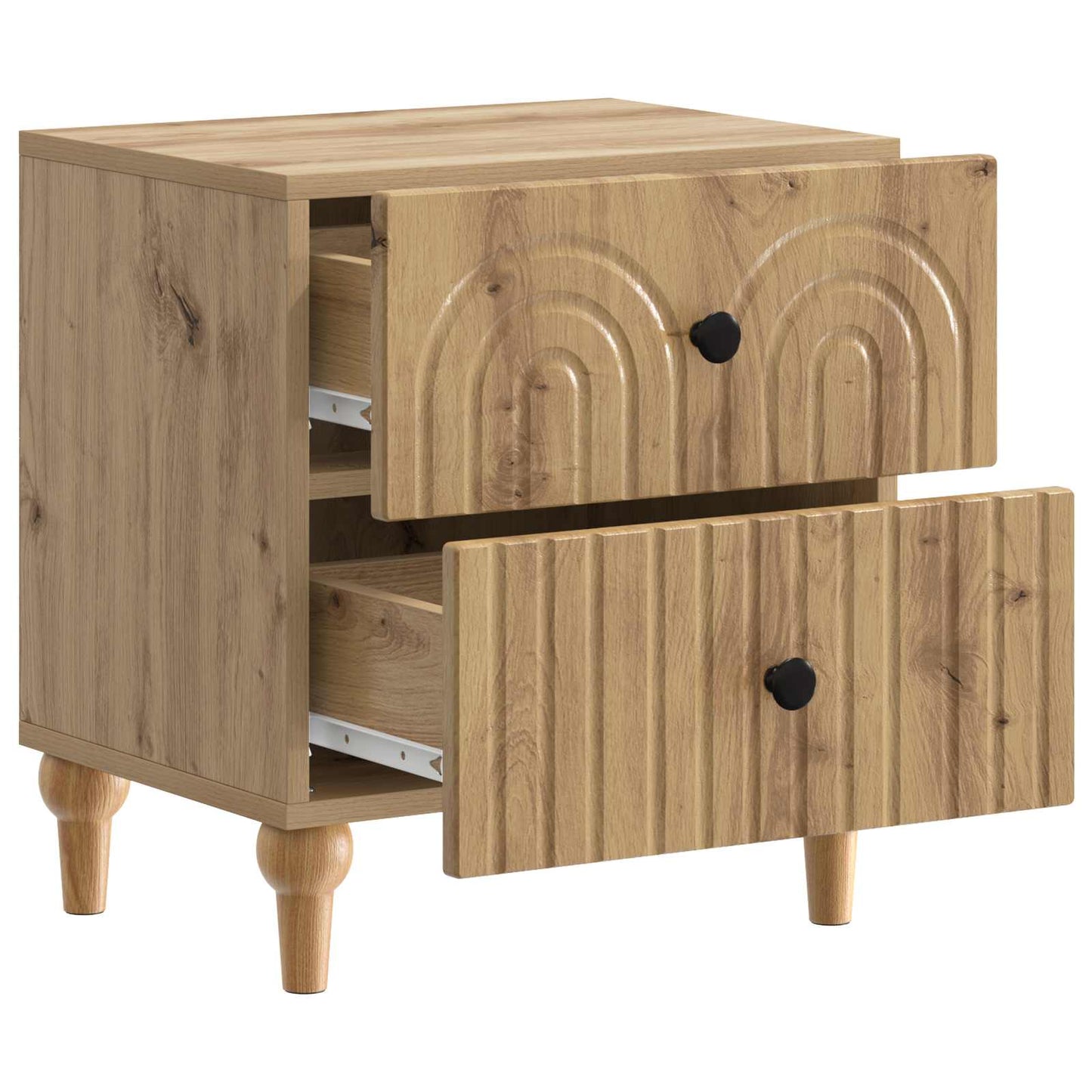 vidaXL Bedside Cabinet Artisan Oak 43 x 34.5 x 48 cm Engineered Wood 4