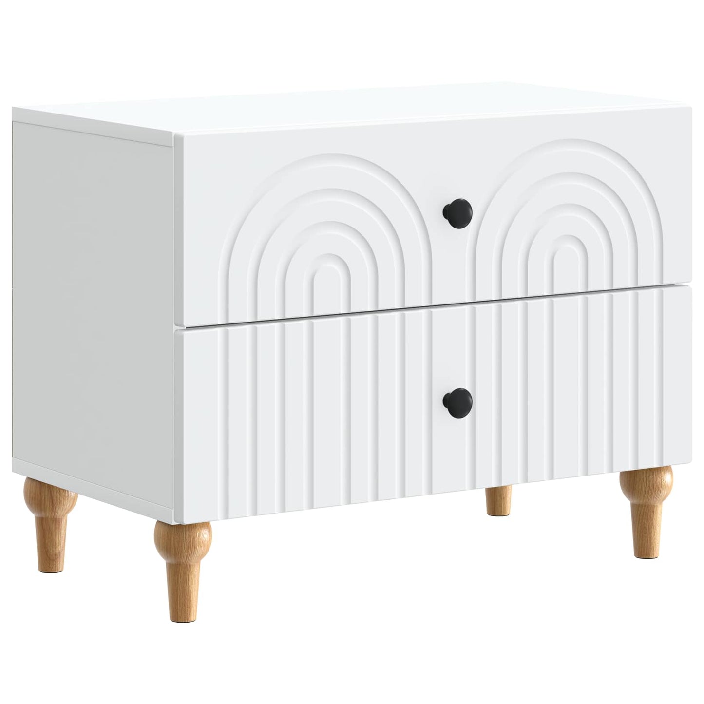 vidaXL Bedside Cabinet White 62 x 34.5 x 48 cm Engineered Wood 2