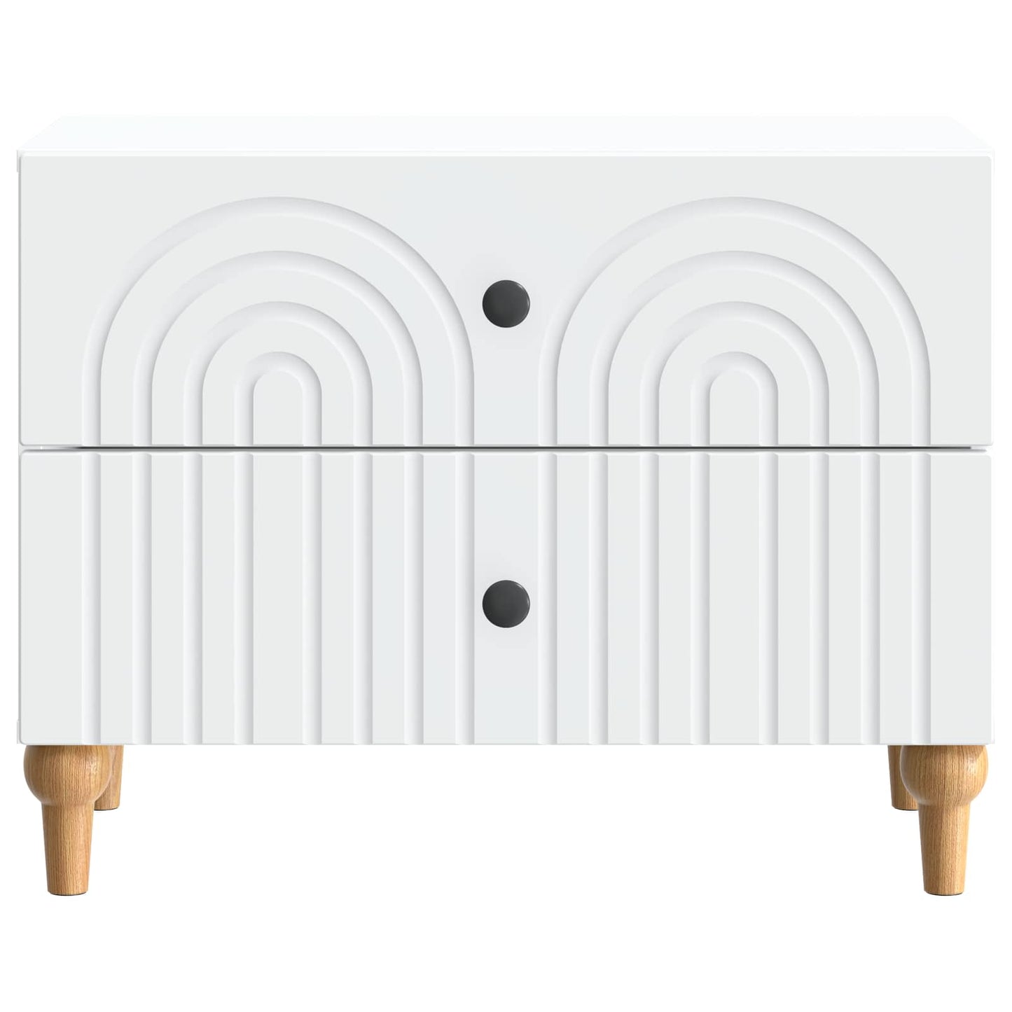 vidaXL Bedside Cabinet White 62 x 34.5 x 48 cm Engineered Wood 5