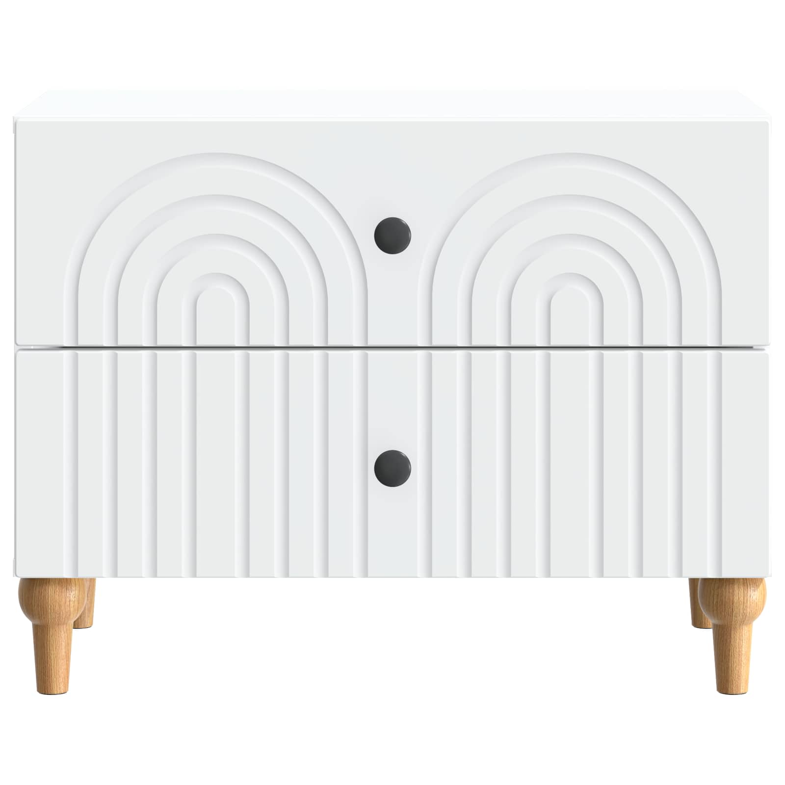 vidaXL Bedside Cabinet White 62 x 34.5 x 48 cm Engineered Wood 5