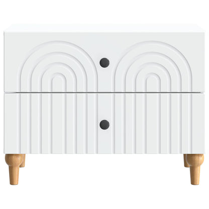 vidaXL Bedside Cabinet White 62 x 34.5 x 48 cm Engineered Wood 5