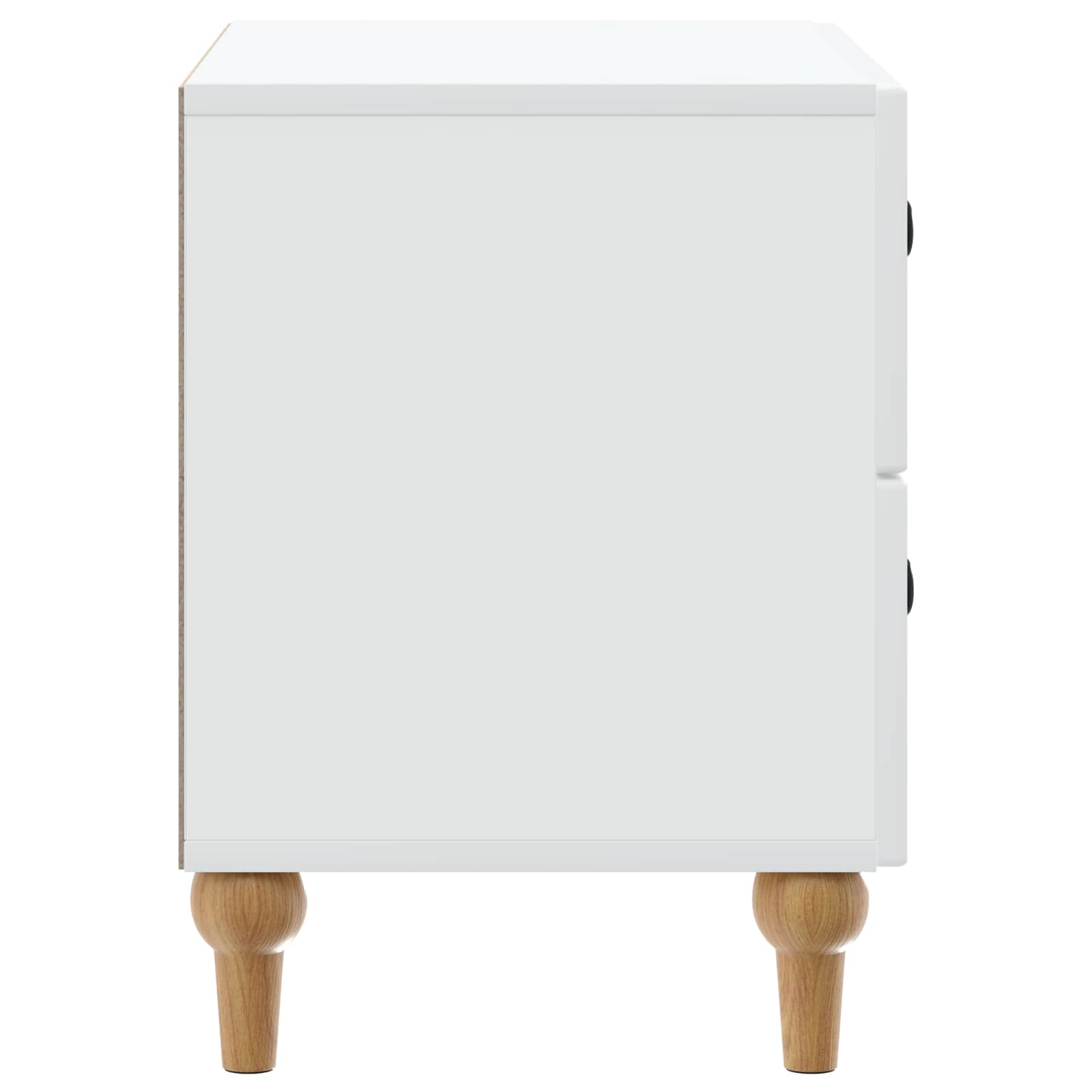vidaXL Bedside Cabinet White 62 x 34.5 x 48 cm Engineered Wood 6