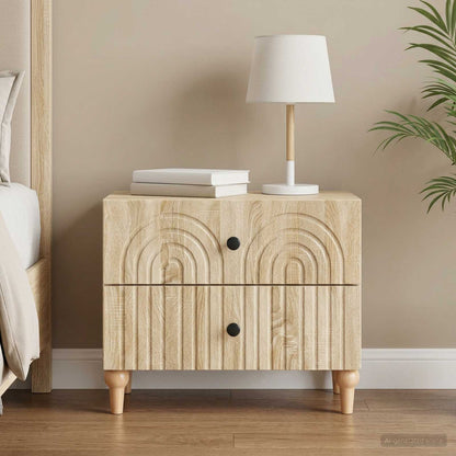 vidaXL Bedside Cabinet Sonoma Oak 62 x 34.5 x 48 cm Engineered Wood 1