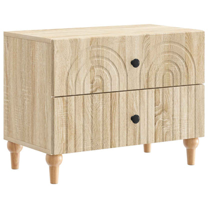 vidaXL Bedside Cabinet Sonoma Oak 62 x 34.5 x 48 cm Engineered Wood 2