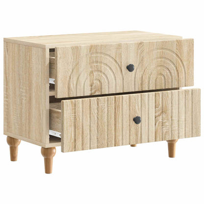 vidaXL Bedside Cabinet Sonoma Oak 62 x 34.5 x 48 cm Engineered Wood 4