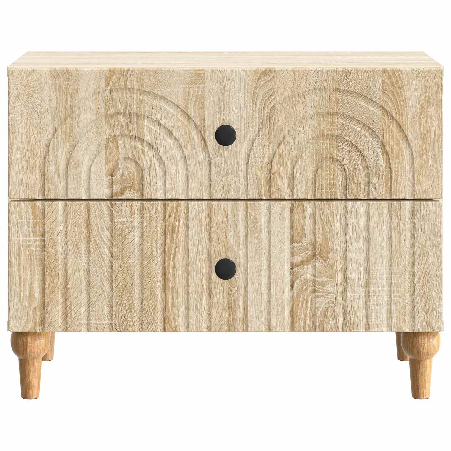 vidaXL Bedside Cabinet Sonoma Oak 62 x 34.5 x 48 cm Engineered Wood 5