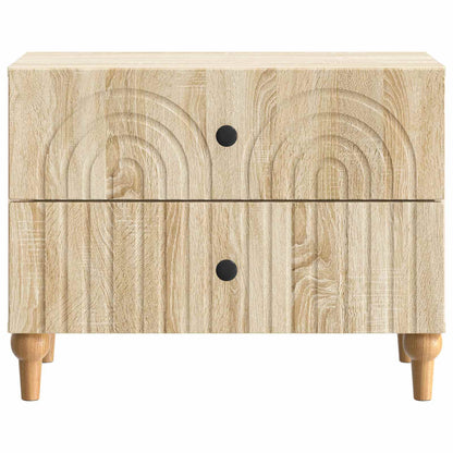 vidaXL Bedside Cabinet Sonoma Oak 62 x 34.5 x 48 cm Engineered Wood 5