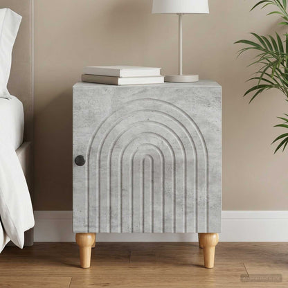 vidaXL Bedside Cabinet Concrete Grey 43 x 34.5 x 50 cm Engineered Wood 1
