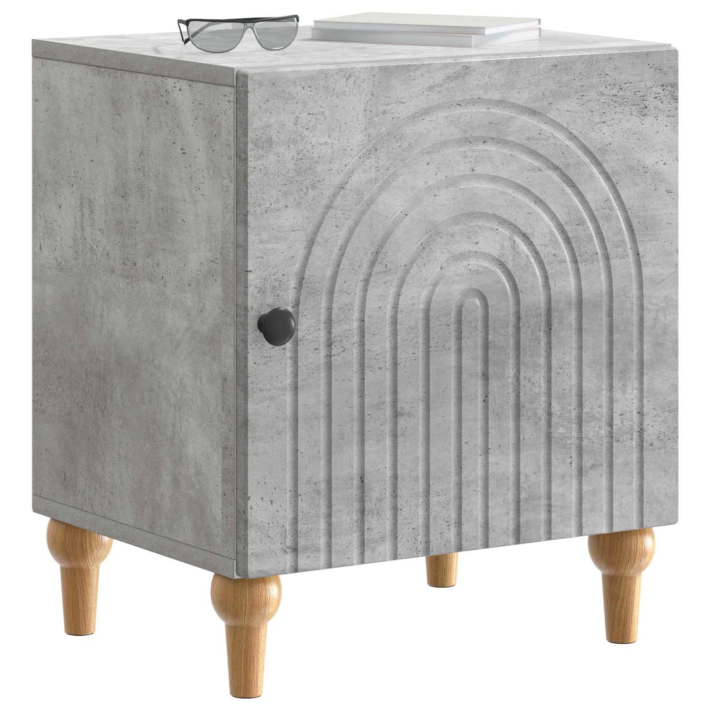vidaXL Bedside Cabinet Concrete Grey 43 x 34.5 x 50 cm Engineered Wood 3