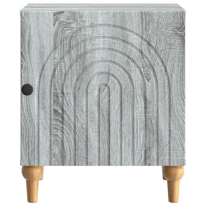 vidaXL Bedside Cabinet Grey Sonoma 43 x 34.5 x 50 cm Engineered Wood 5