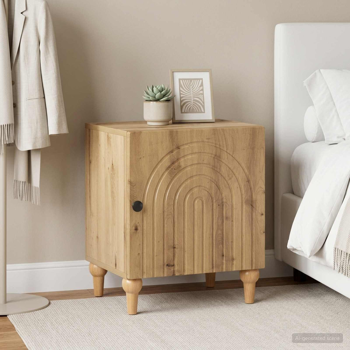 vidaXL Bedside Cabinet 43 x 34.5 x 50 cm Engineered Wood