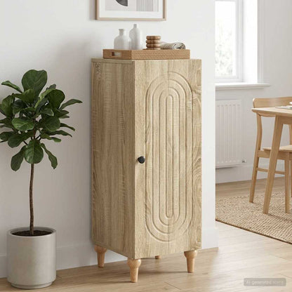 vidaXL Sideboard Sonoma Oak 33 x 34.5 x 90 cm Engineered Wood 1