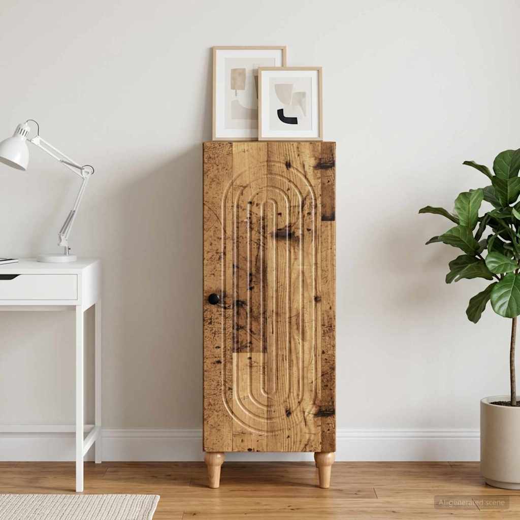 vidaXL Sideboard Old Wood 33 x 34.5 x 90 cm Engineered Wood 4