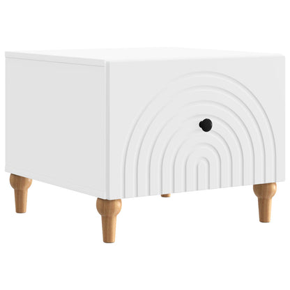 vidaXL Coffee Table with Drawer White 49 x 50 x 40 cm Engineered Wood 2