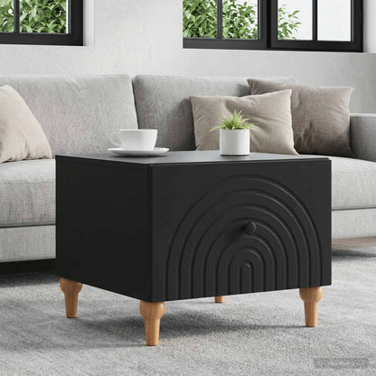vidaXL Coffee Table with Drawer Black 49 x 50 x 40 cm Engineered Wood 1