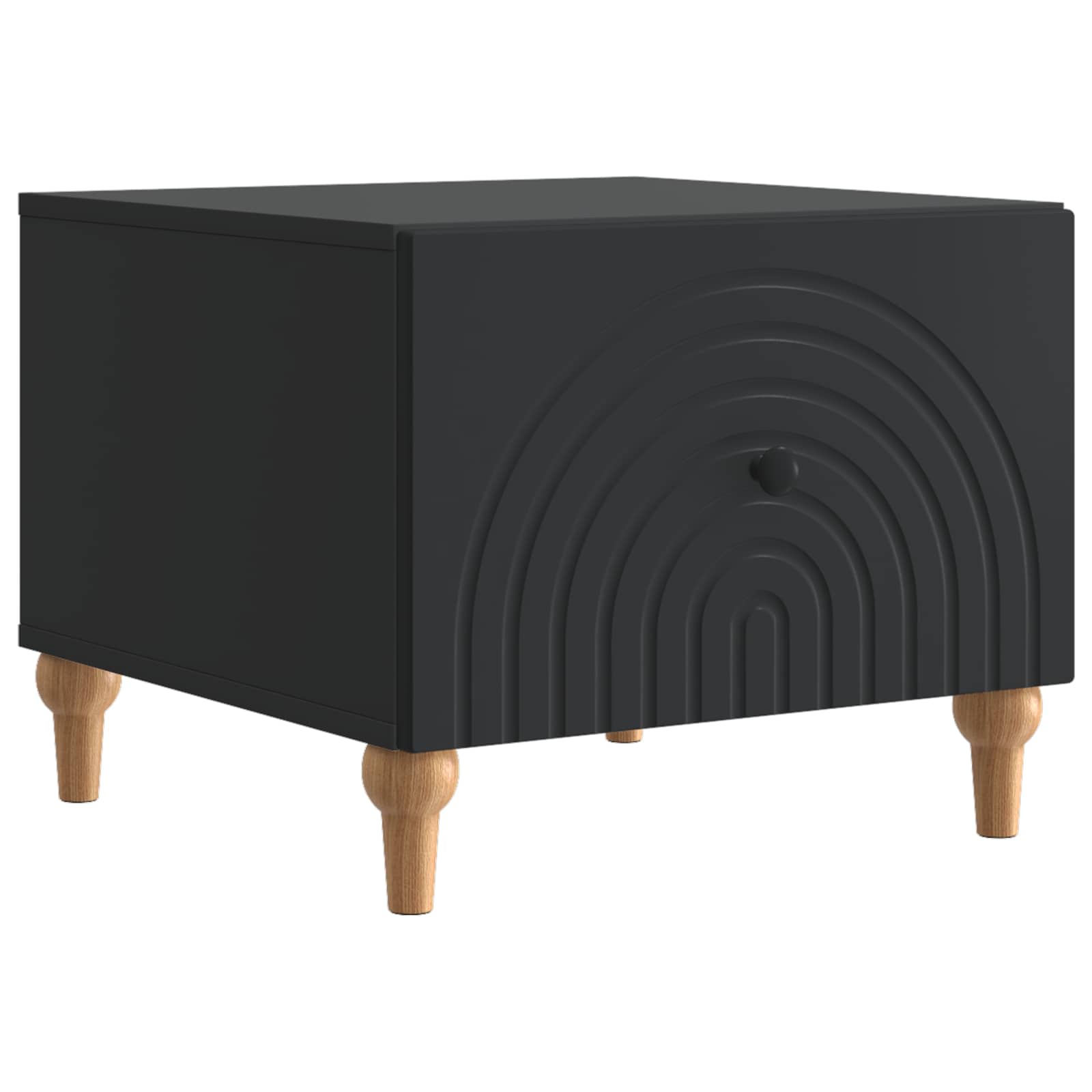 vidaXL Coffee Table with Drawer Black 49 x 50 x 40 cm Engineered Wood 2