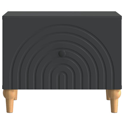 vidaXL Coffee Table with Drawer Black 49 x 50 x 40 cm Engineered Wood 5